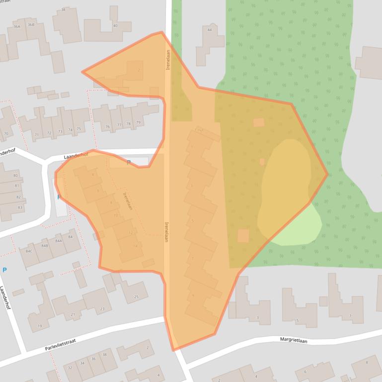Kaart van postcodegebied 5351BW.