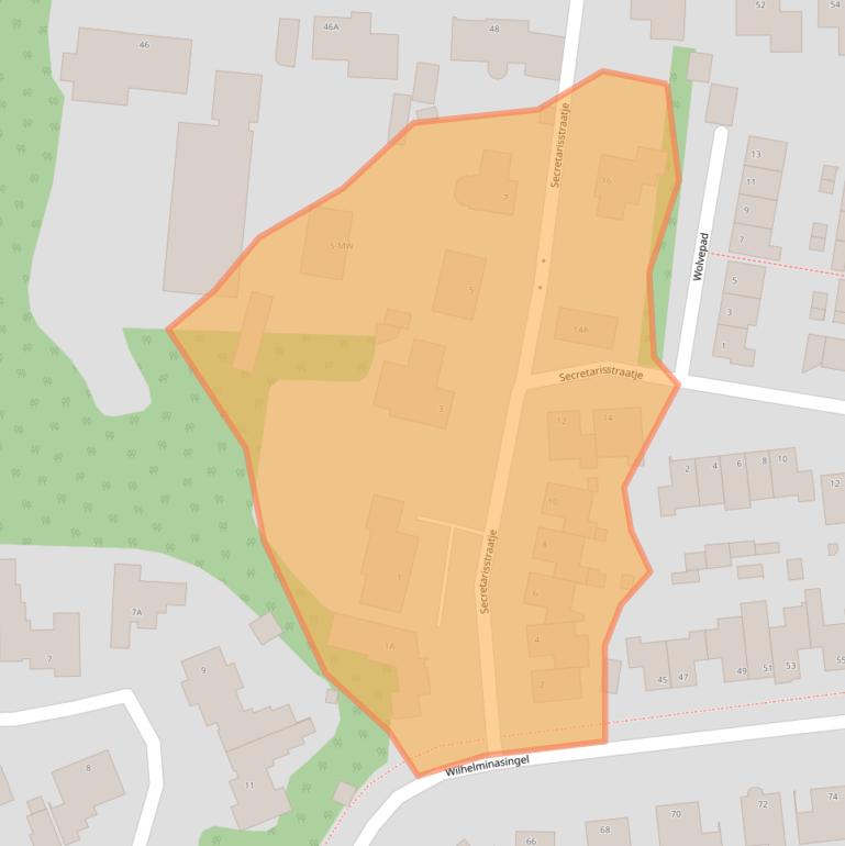 Kaart van postcodegebied 5351CK.
