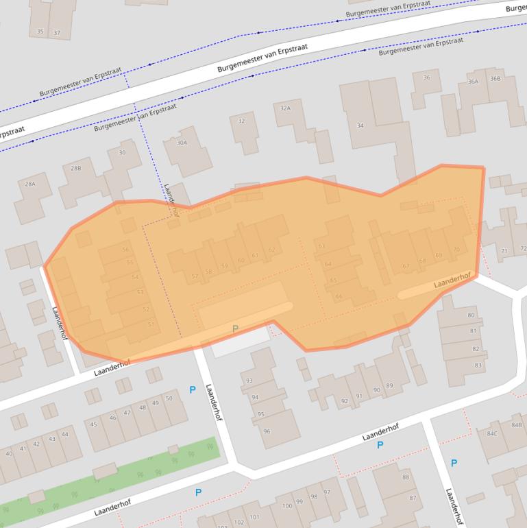 Kaart van postcodegebied 5351CP.