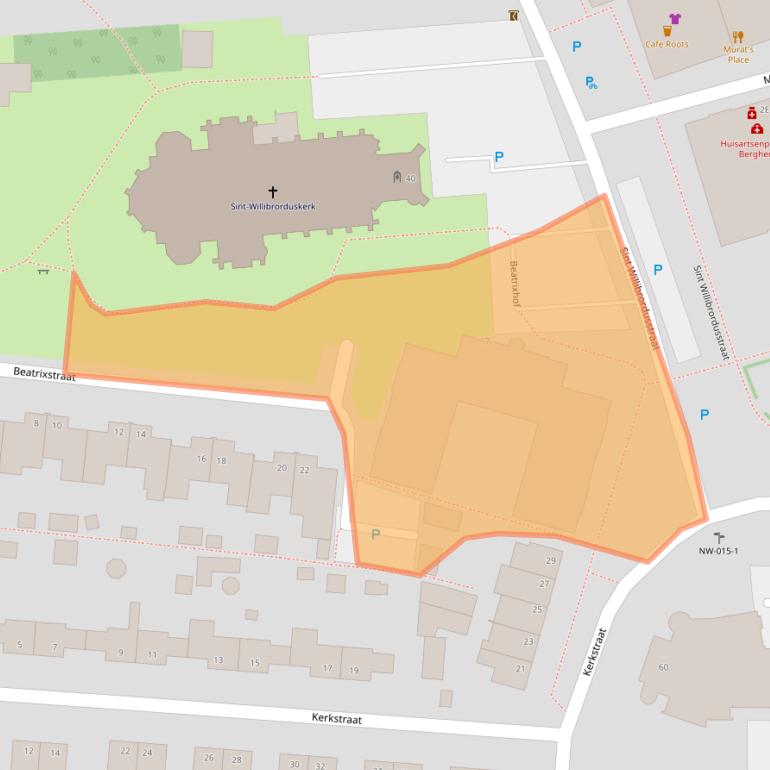 Kaart van postcodegebied 5351DT.