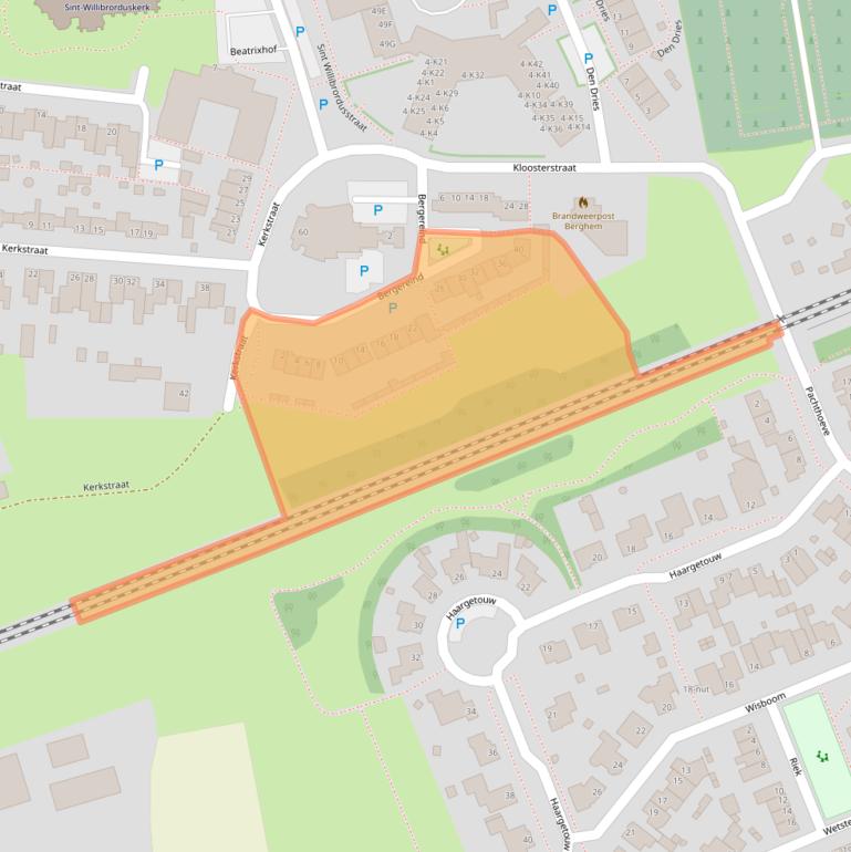 Kaart van postcodegebied 5351DW.