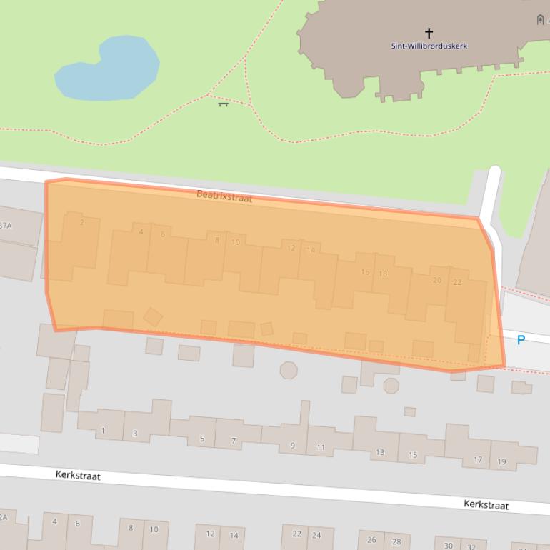 Kaart van postcodegebied 5351EC.