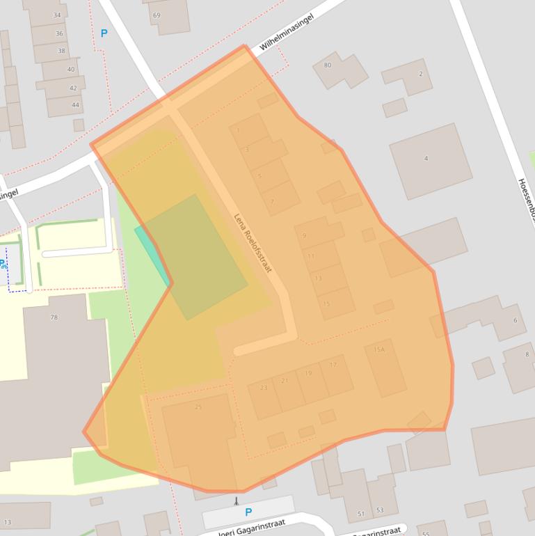 Kaart van postcodegebied 5351EZ.