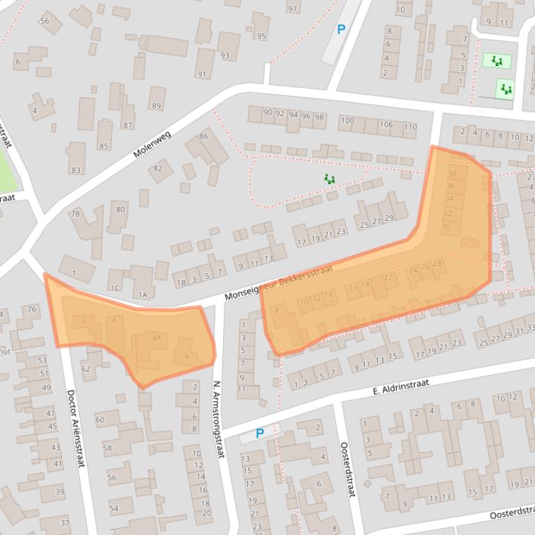 Kaart van postcodegebied 5351GM.