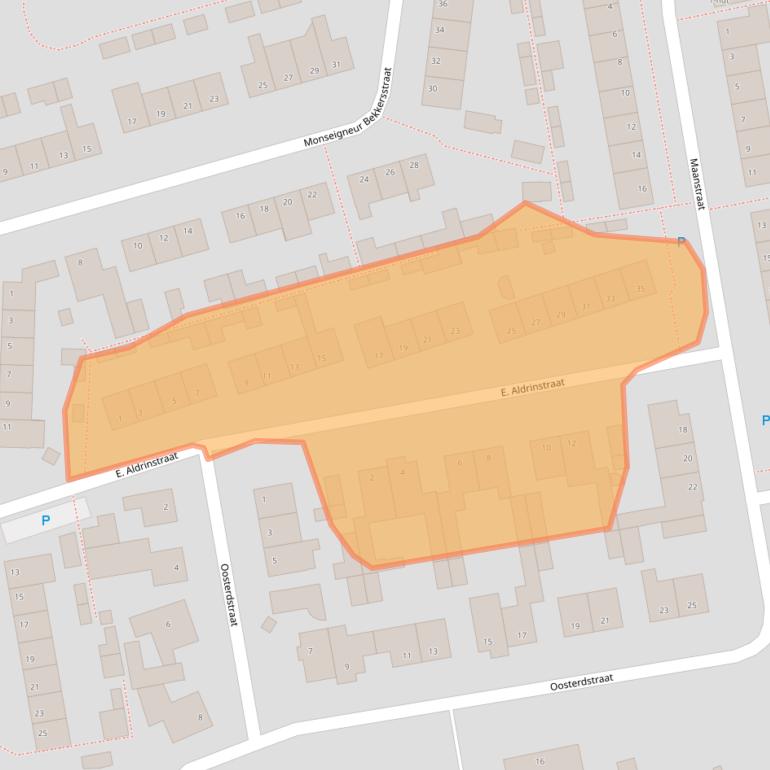 Kaart van postcodegebied 5351GR.