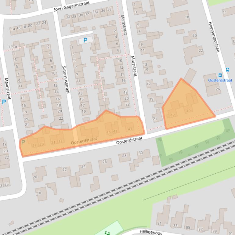 Kaart van postcodegebied 5351GT.