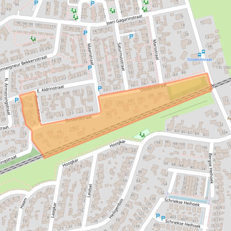 Kaart van postcodegebied 5351GV.