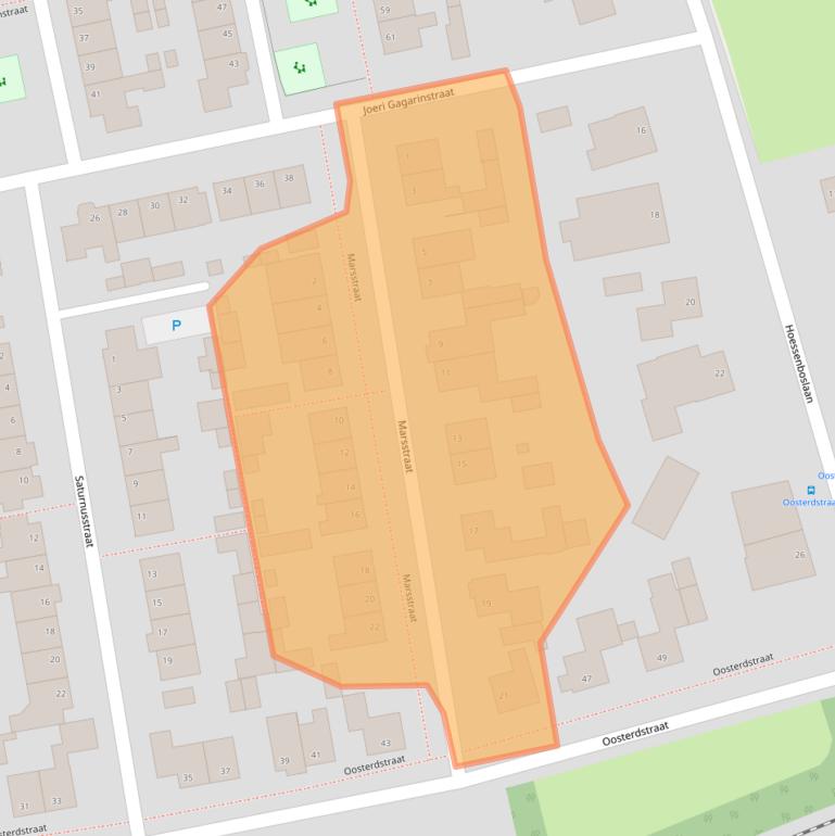 Kaart van postcodegebied 5351GZ.