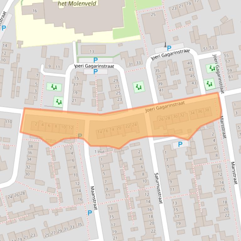 Kaart van postcodegebied 5351HC.