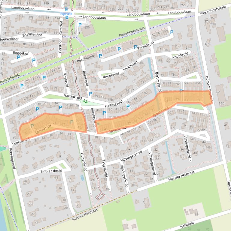 Kaart van postcodegebied 5351KC.