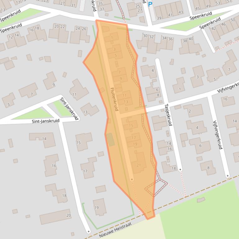 Kaart van postcodegebied 5351KK.