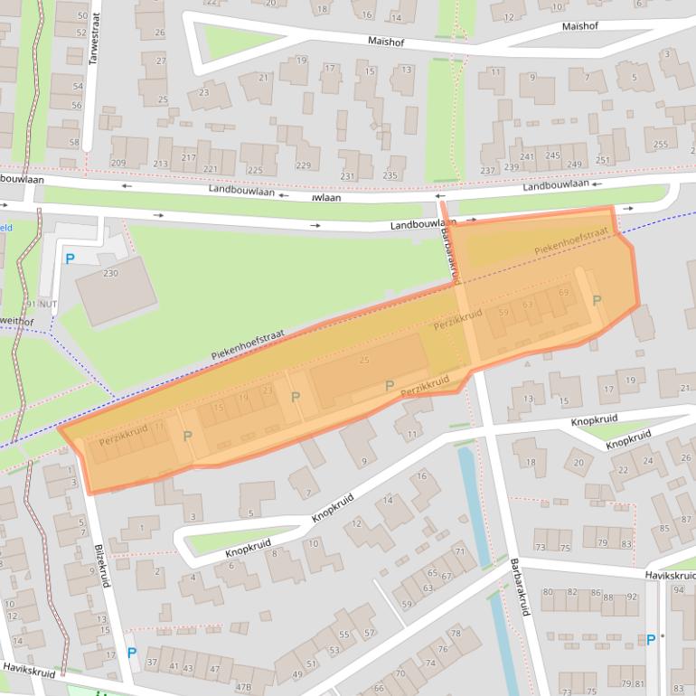 Kaart van postcodegebied 5351KN.