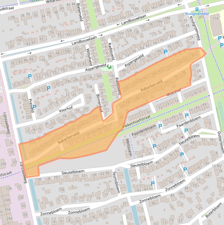 Kaart van postcodegebied 5351LD.