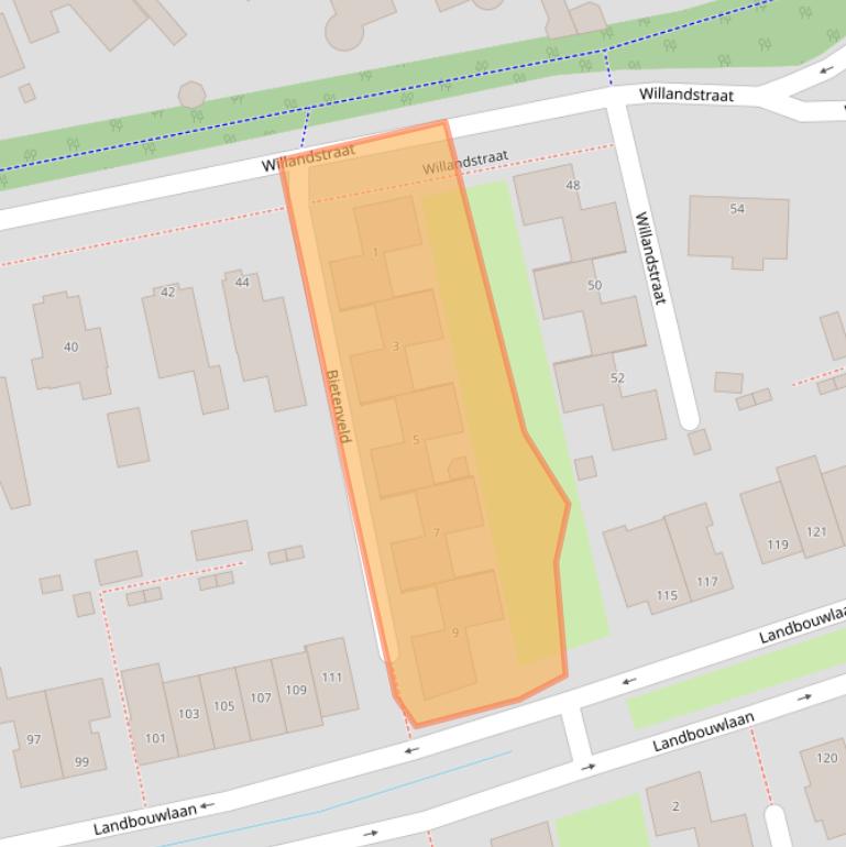 Kaart van postcodegebied 5351LH.