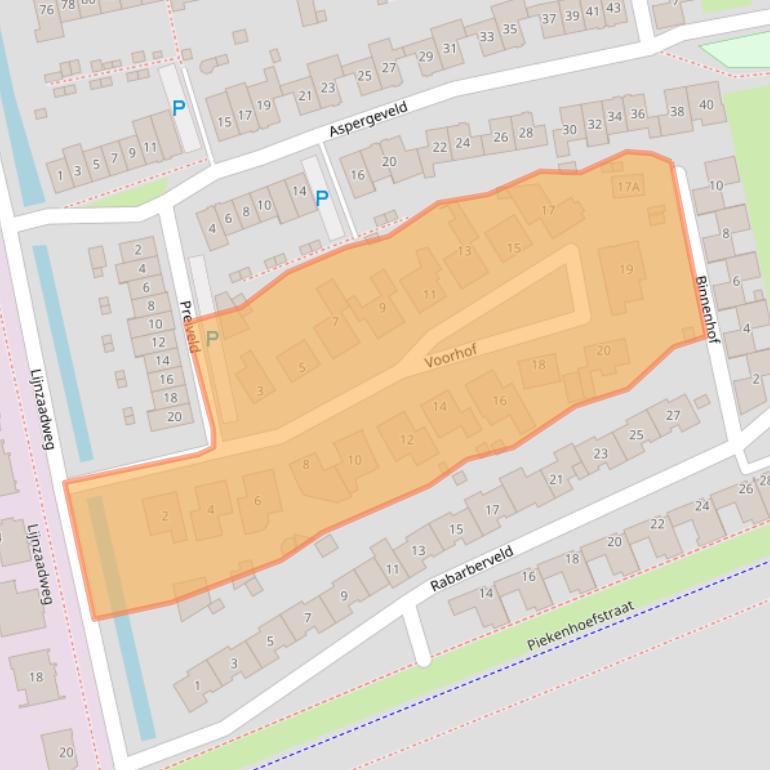Kaart van postcodegebied 5351LL.