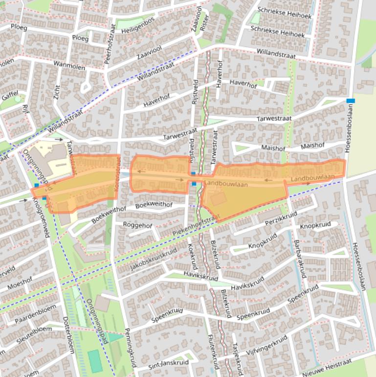Kaart van postcodegebied 5351MA.