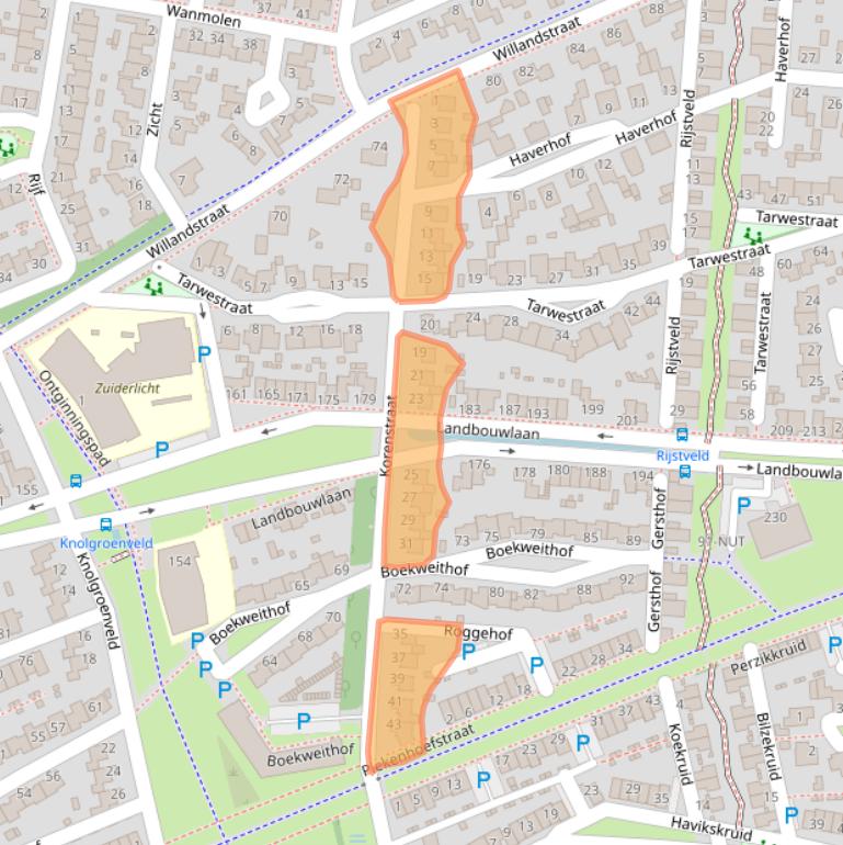 Kaart van postcodegebied 5351MC.