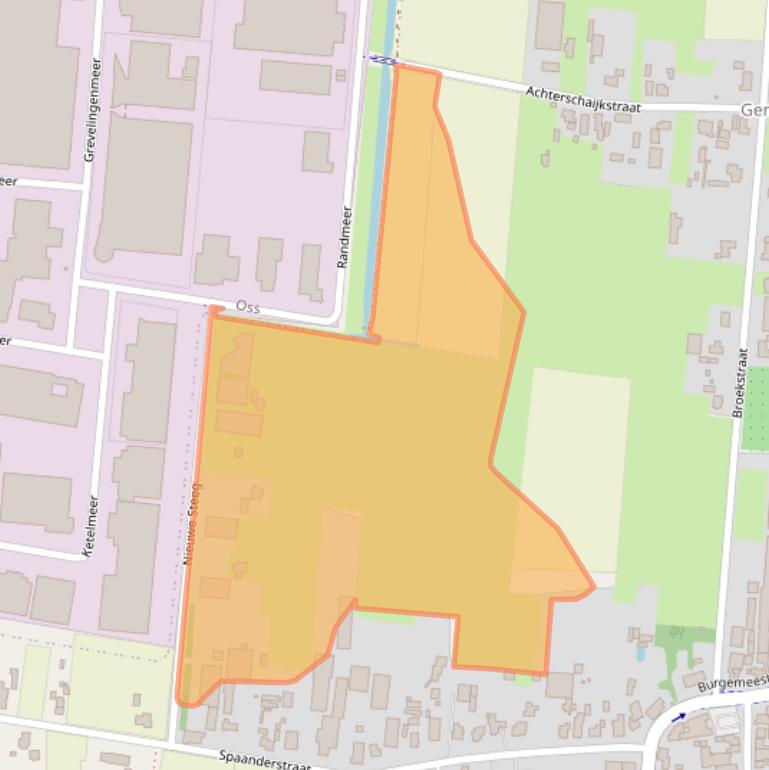 Kaart van postcodegebied 5351NA.