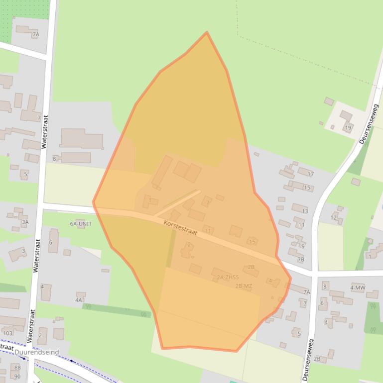 Kaart van postcodegebied 5351NL.