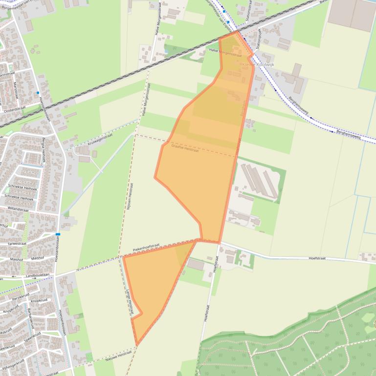 Kaart van postcodegebied 5351NR.