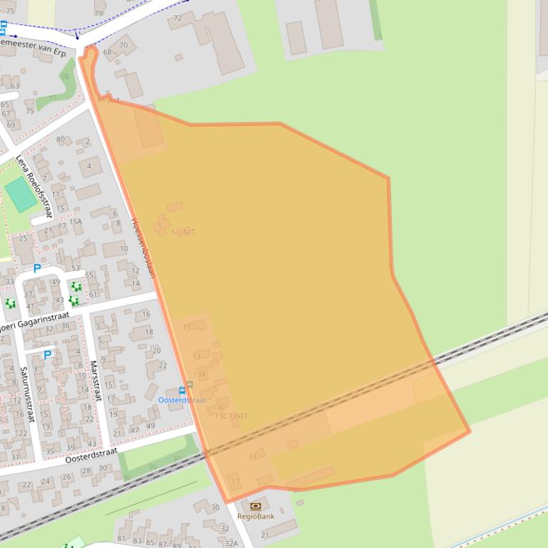 Kaart van postcodegebied 5351PA.