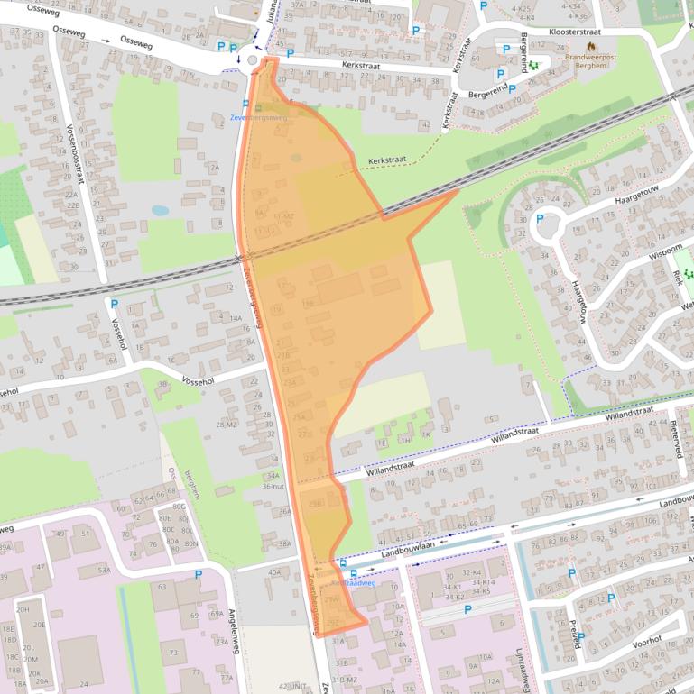 Kaart van postcodegebied 5351PE.