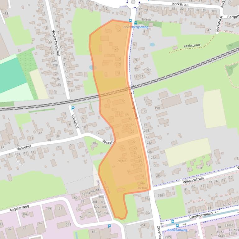 Kaart van postcodegebied 5351PH.