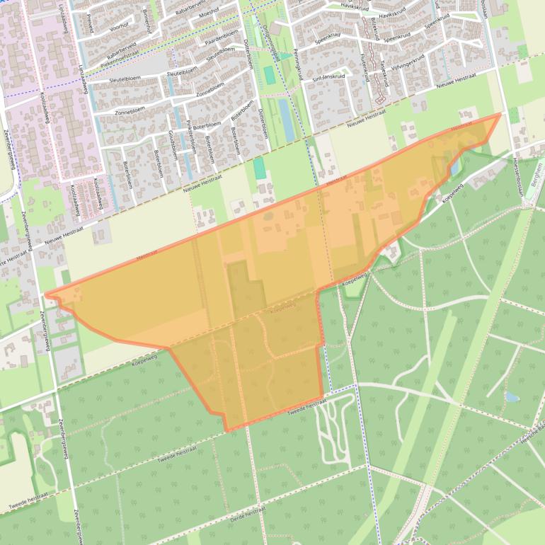 Kaart van postcodegebied 5351PP.