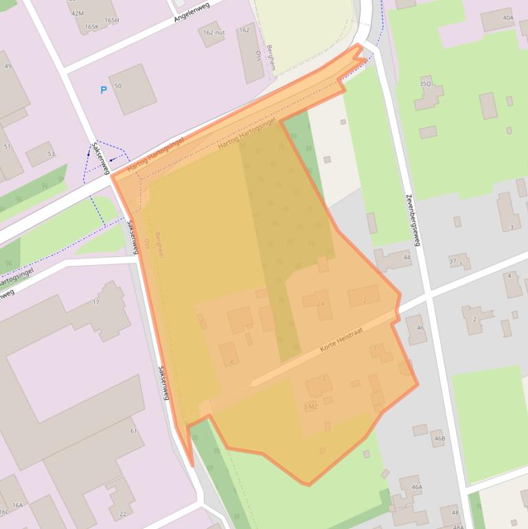 Kaart van postcodegebied 5351PS.