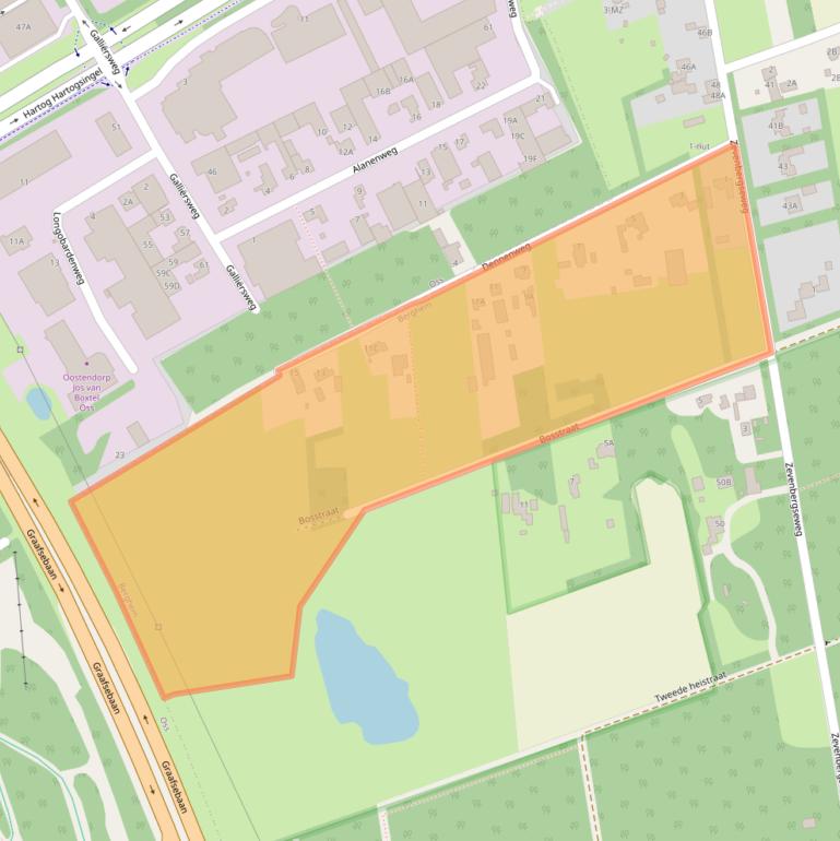 Kaart van postcodegebied 5351PT.