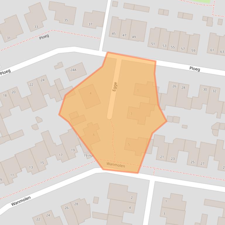 Kaart van postcodegebied 5351PZ.