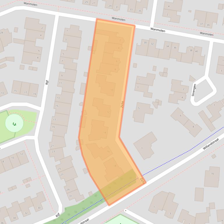 Kaart van postcodegebied 5351RH.