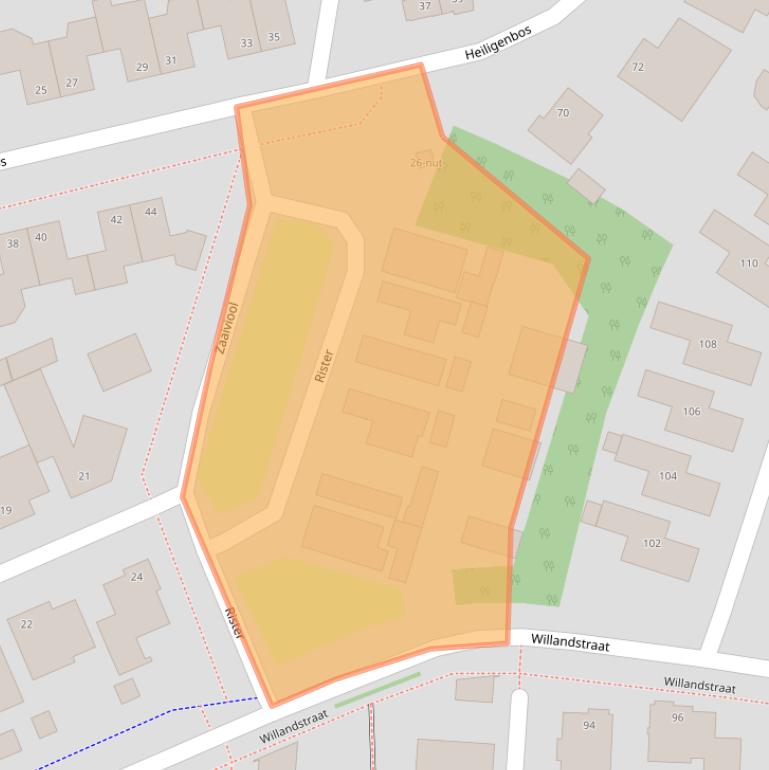 Kaart van postcodegebied 5351RL.