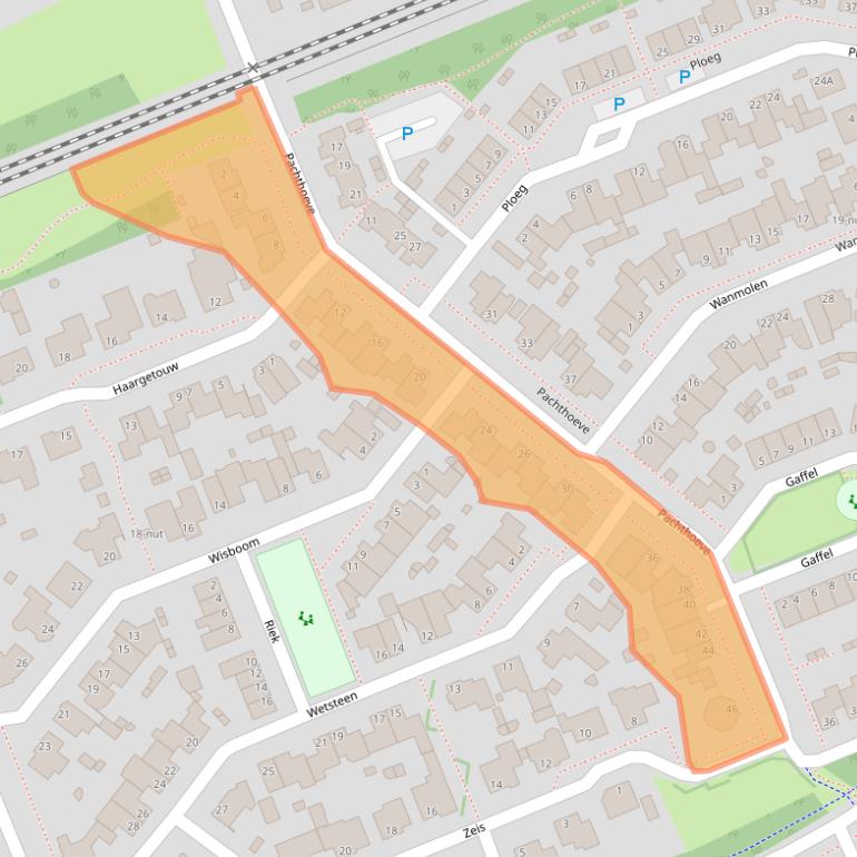 Kaart van postcodegebied 5351RR.