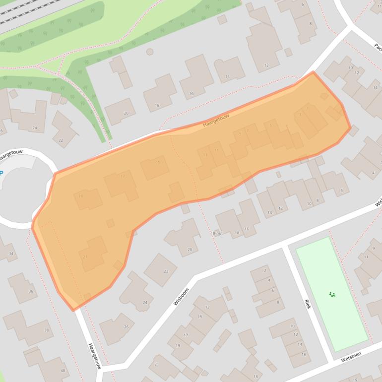Kaart van postcodegebied 5351RS.