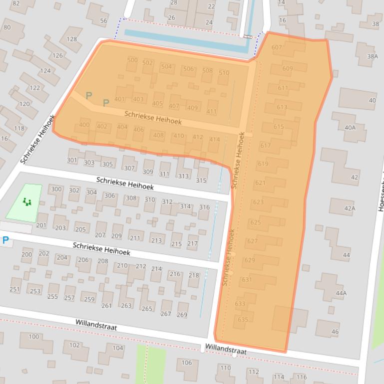 Kaart van postcodegebied 5351SJ.