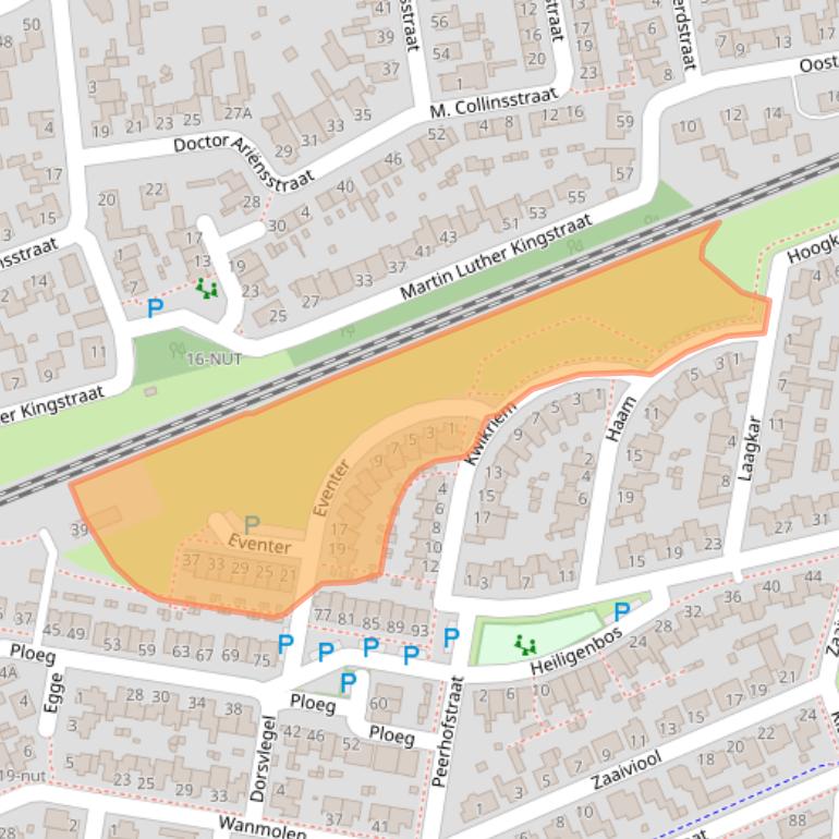 Kaart van postcodegebied 5351SK.