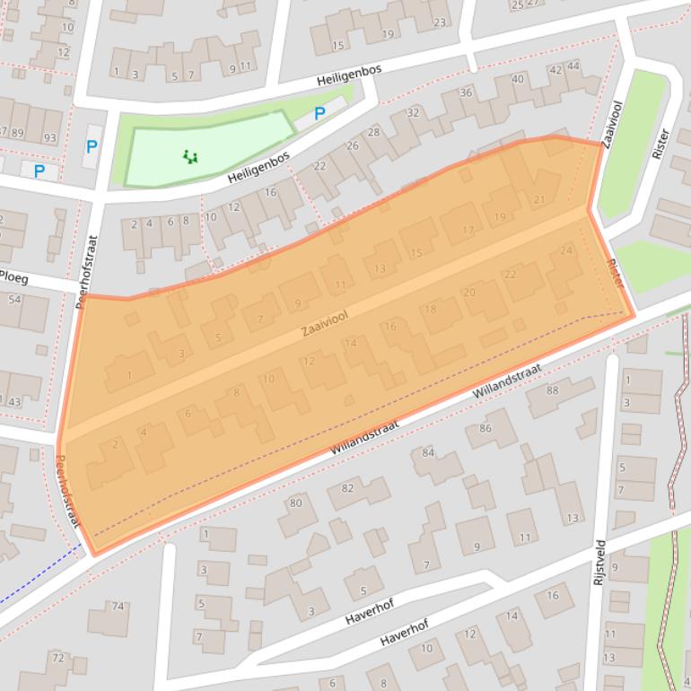 Kaart van postcodegebied 5351SR.