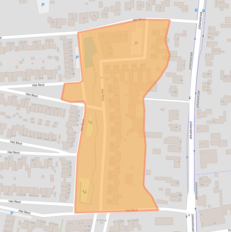Kaart van postcodegebied 5351TB.