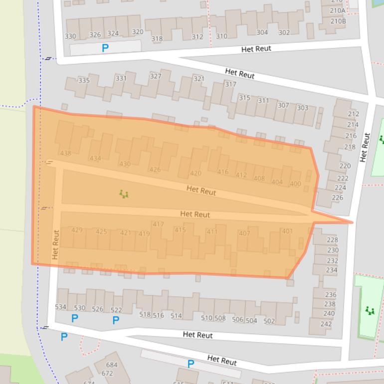 Kaart van postcodegebied 5351TE.
