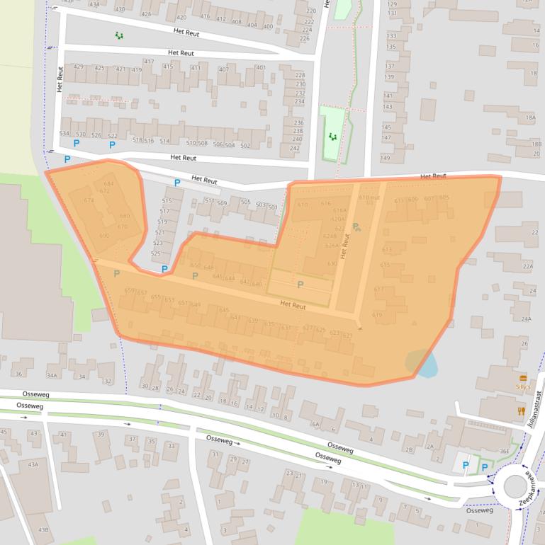 Kaart van postcodegebied 5351TH.