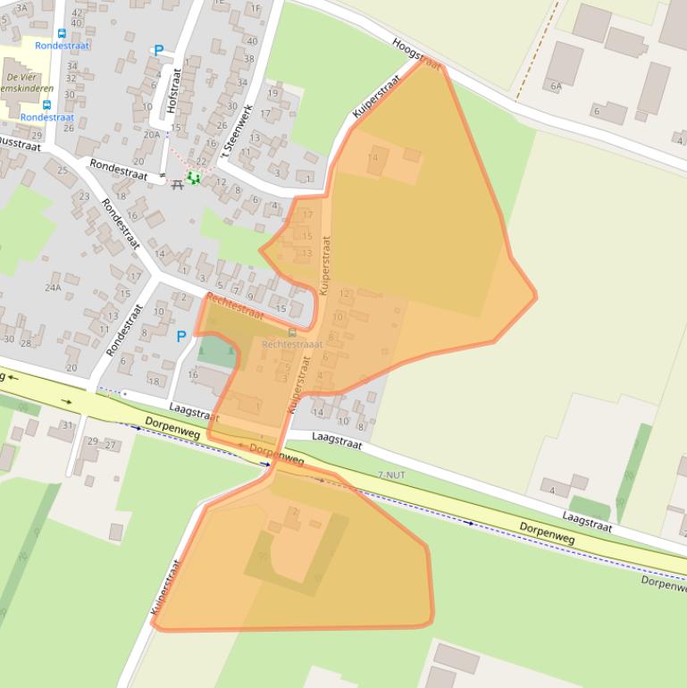 Kaart van postcodegebied 5352LN.