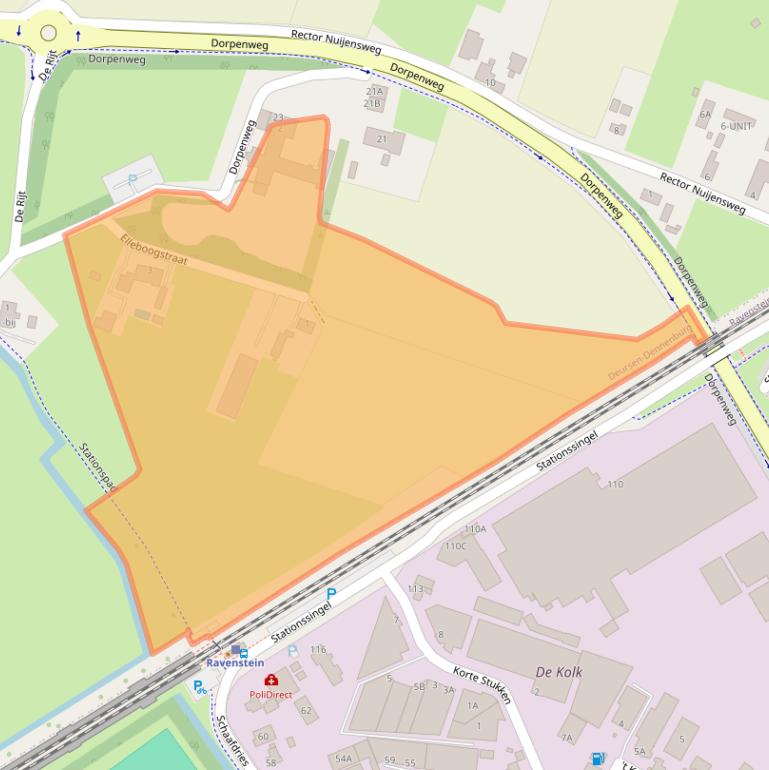 Kaart van postcodegebied 5352LP.