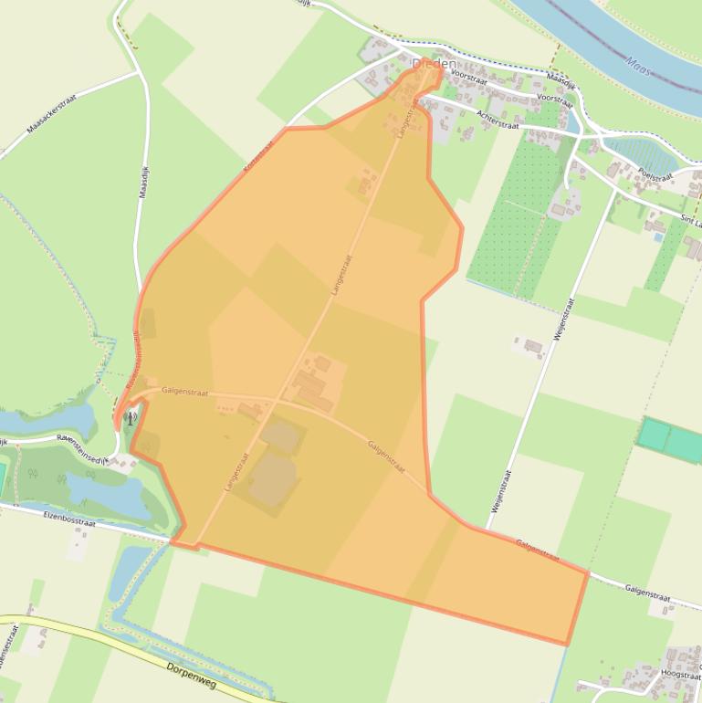 Kaart van postcodegebied 5353KD.