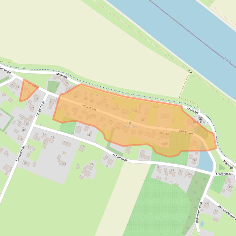 Kaart van postcodegebied 5353KE.