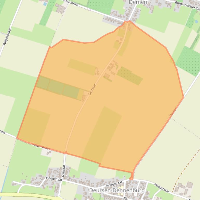 Kaart van postcodegebied 5354KC.