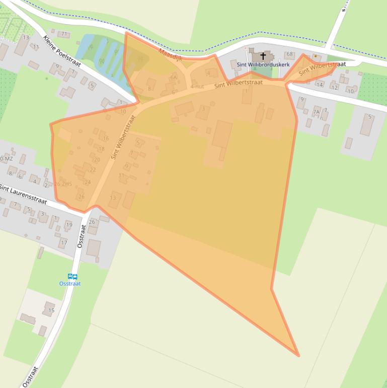 Kaart van postcodegebied 5354KG.