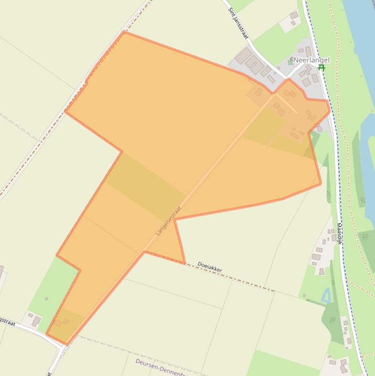 Kaart van postcodegebied 5355KB.