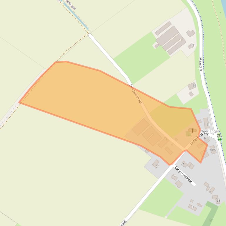 Kaart van postcodegebied 5355KC.