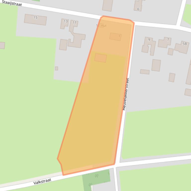 Kaart van postcodegebied 5356PD.